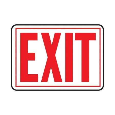 HY-KO Sign Exit 10X14In Aluminum SS-2W